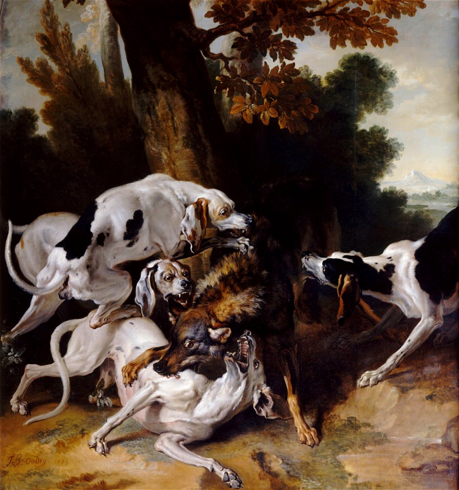 Jean-baptiste Oudry - L'hallali du loup - Google Art Project