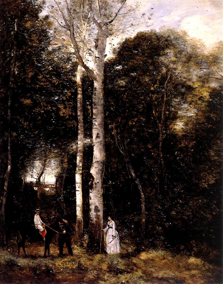 Jean-Baptiste-Camille Corot - Promenade in the Parc des Lions at Port-Marly - WGA5301
