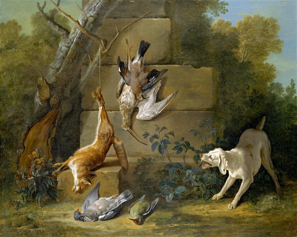 Jean-Baptiste Oudry - Dog Guarding Dead Game