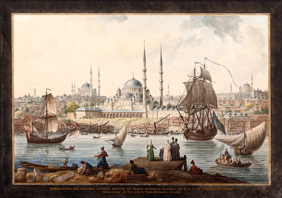 Jean-Baptiste Hilair - Yeni Camii and The Port of İstanbul - Google Art Project