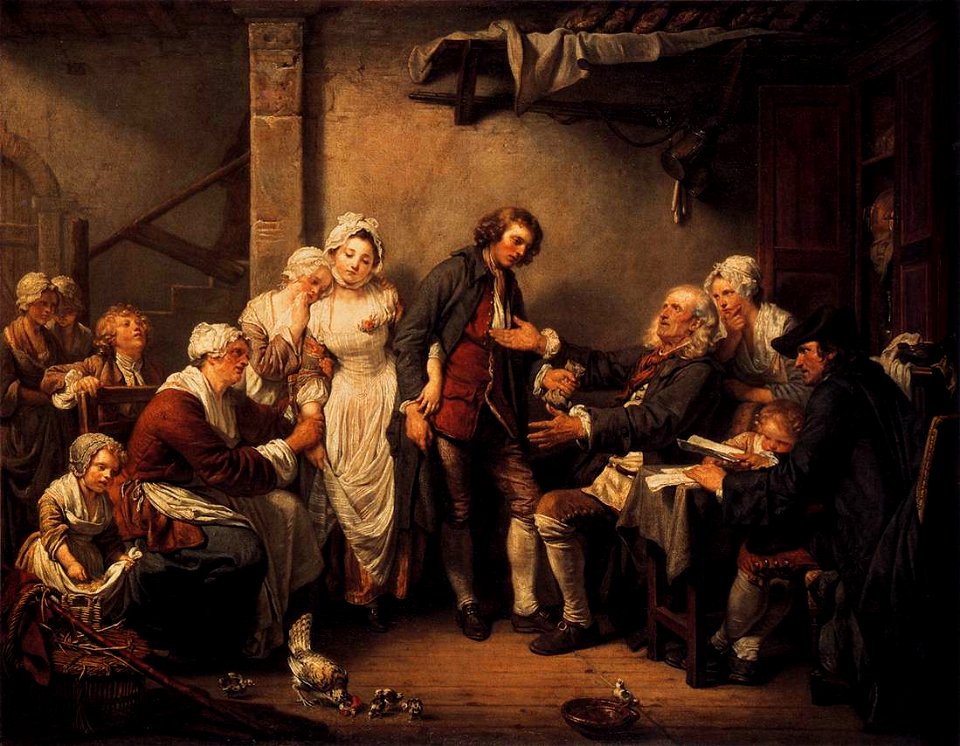 Jean-Baptiste Greuze - L'Accordée de Village - WGA10655