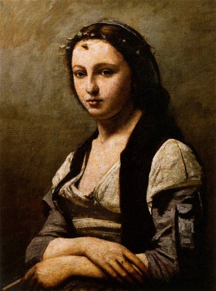 Jean-Baptiste-Camille Corot - The Woman with the Pearl - WGA5297