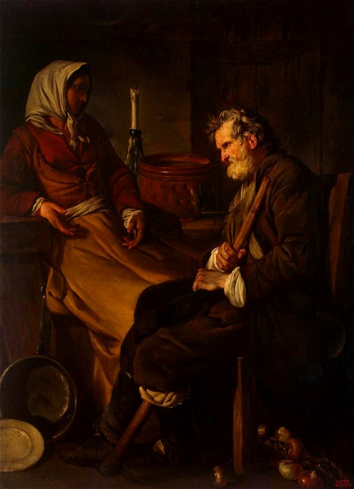 Jean-Baptiste Marie Pierre - Old Man in the Kitchen - WGA17677