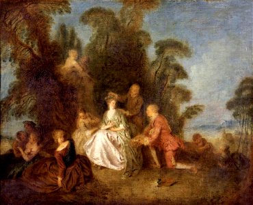 Jean-Baptiste Pater - The Crowned Shepherdess (La Bergere Courronnée) - WGA17109