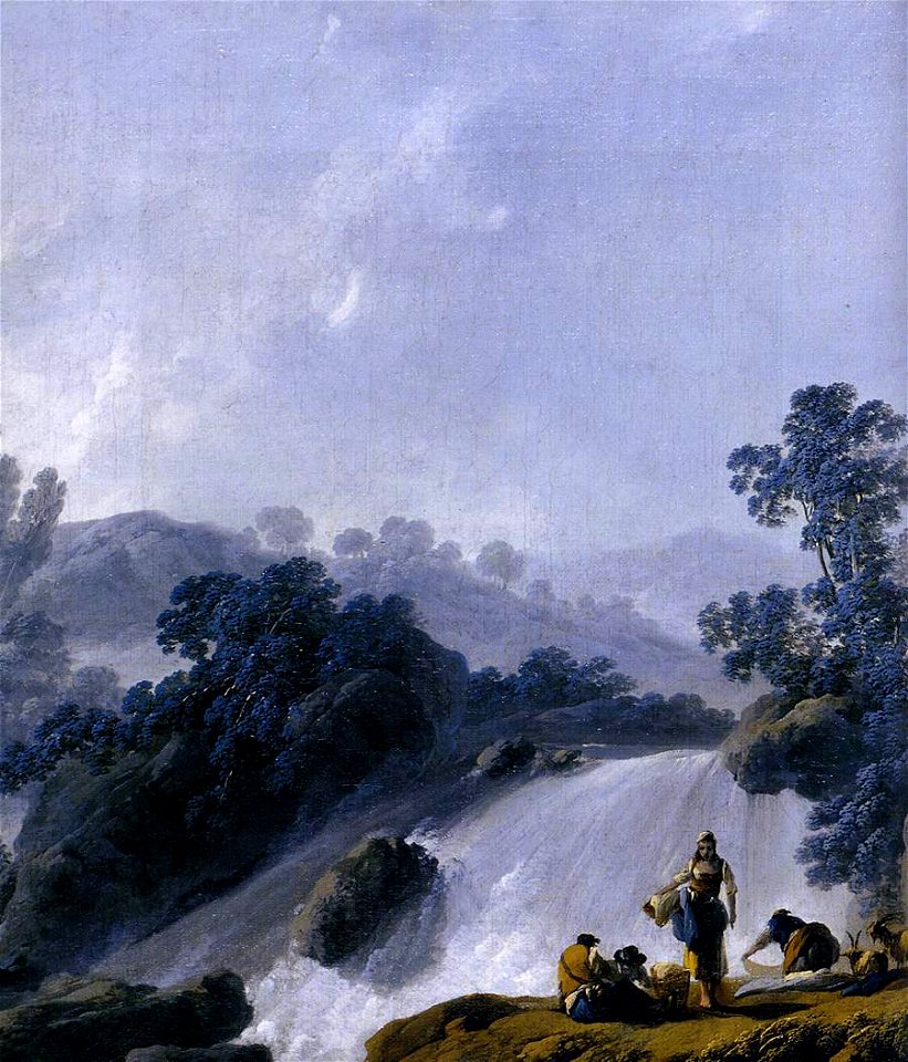 Jean-Baptiste Pillement - Landscape with Washerwomen (detail) - WGA17746