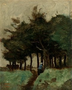 Jean-Baptiste-Camille Corot - Boulogne-Sur-Mer, sentier creux dominé par les arbres