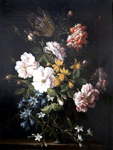 Jean-Baptiste Monnoyer (1636-1699) (possibly) - A Green Glass Vase of Flowers - 353101 - National Trust