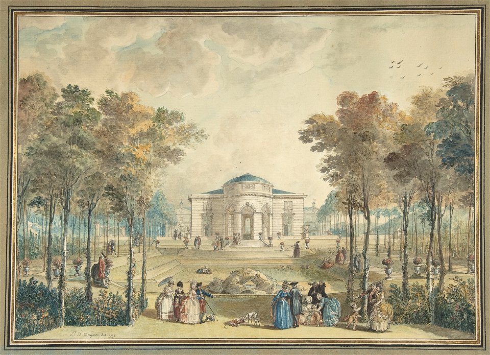 Jean-Démosthène Dugourc, The Garden Façade of Bagatelle, 1779
