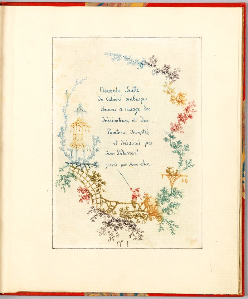 Jean-Baptiste Pillement - Title page, Plate 1 from Nouvelle suite de cahiers arabesques chinois a l'usage des dessinateurs et... - Google Art Project