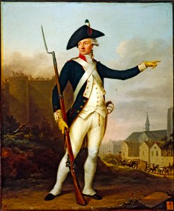Jean-François Bellier - Le citoyen Nau-Deville, en uniforme de la garde nationale, faisant transporter un convoi d'armes et de munitions - P4 - Musée Carnavalet