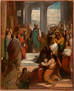 Jean-François Brémond - Esquisse pour l'église Saint-Jacques-Saint-Christophe de la Villette , Saint Paul à Ephèse - PPP4531 - Musée des Beaux-Arts de la ville de Paris