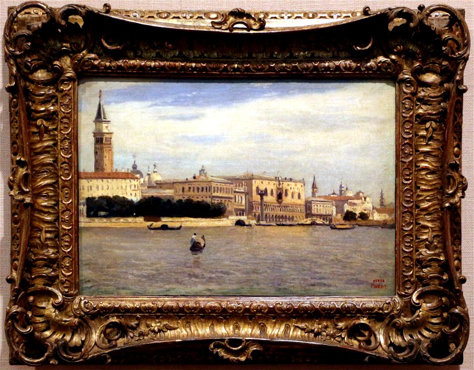Jean-baptiste corot, venezia vista dalla dogana, 1834