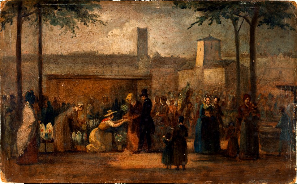 Jean-François Demay - Le Marché aux fleurs - P1461 - Musée Carnavalet