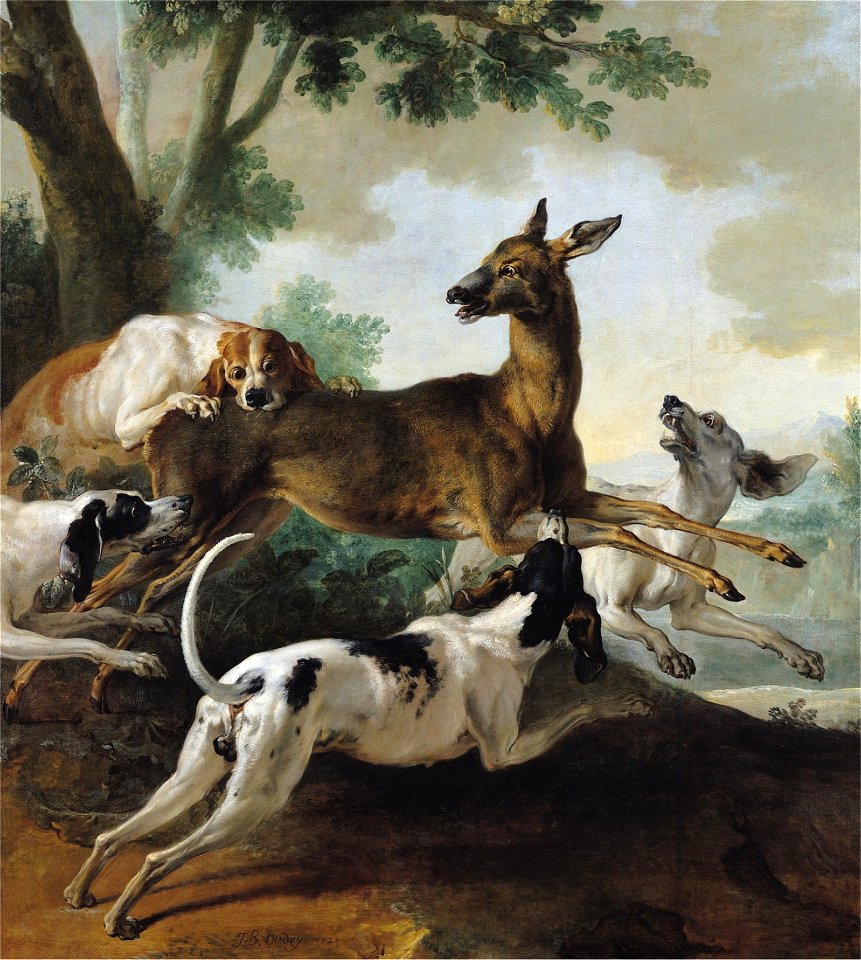 Jean-Baptiste Oudry - La chasse au chevreuilt (1725)