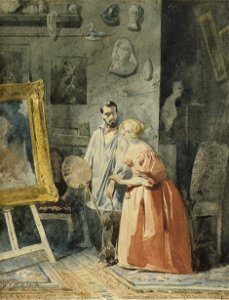 Jean-François Gigoux Im Atelier c1845