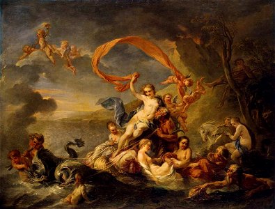 Jean-Baptiste van Loo - Triumph of Galatea - WGA13437. Free illustration for personal and commercial use.