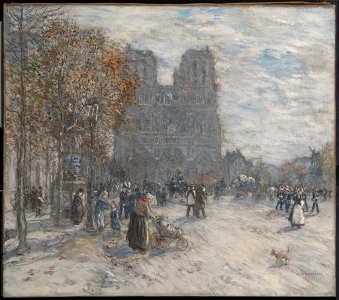 Jean-François Raffaëlli - Place du Parvis, Notre Dame, Paris - 19.108 - Museum of Fine Arts