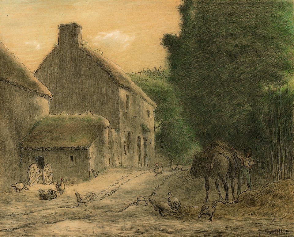 Jean-François Millet - Ferme à Gruchy