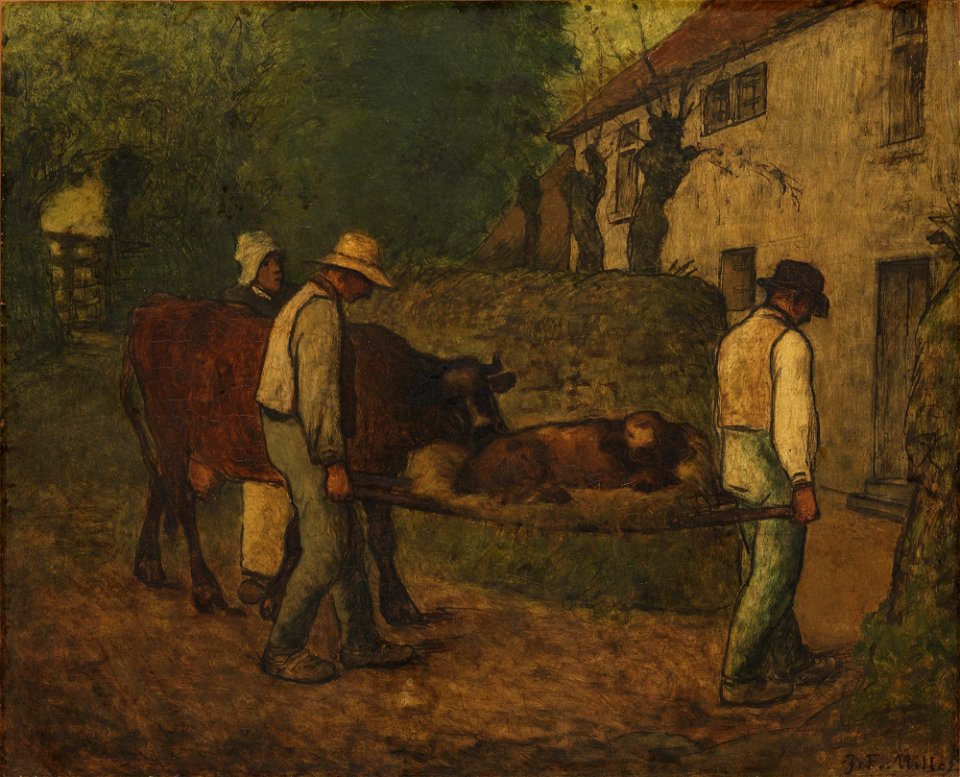 Jean-François Millet - Bringing Home the Calf Born in the Fields - 2010-119 - Princeton University Art Museum