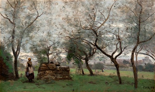 Jean-Baptiste-Camille Corot - Le verger, environs de Mantes