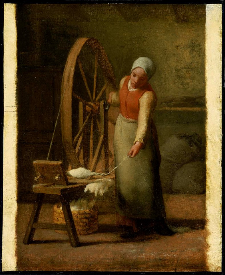 Jean-François Millet - Standing Spinner - 17.1499 - Museum of Fine Arts