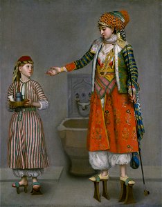 Jean-Etienne Liotard - A Lady in Turkish Dress and Her Servant - Google Art ProjectFXD