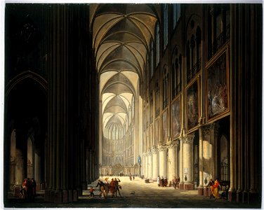 Jean-François Depelchin - Vue intérieure de Notre-Dame, en 1789 - P98 - Musée Carnavalet. Free illustration for personal and commercial use.