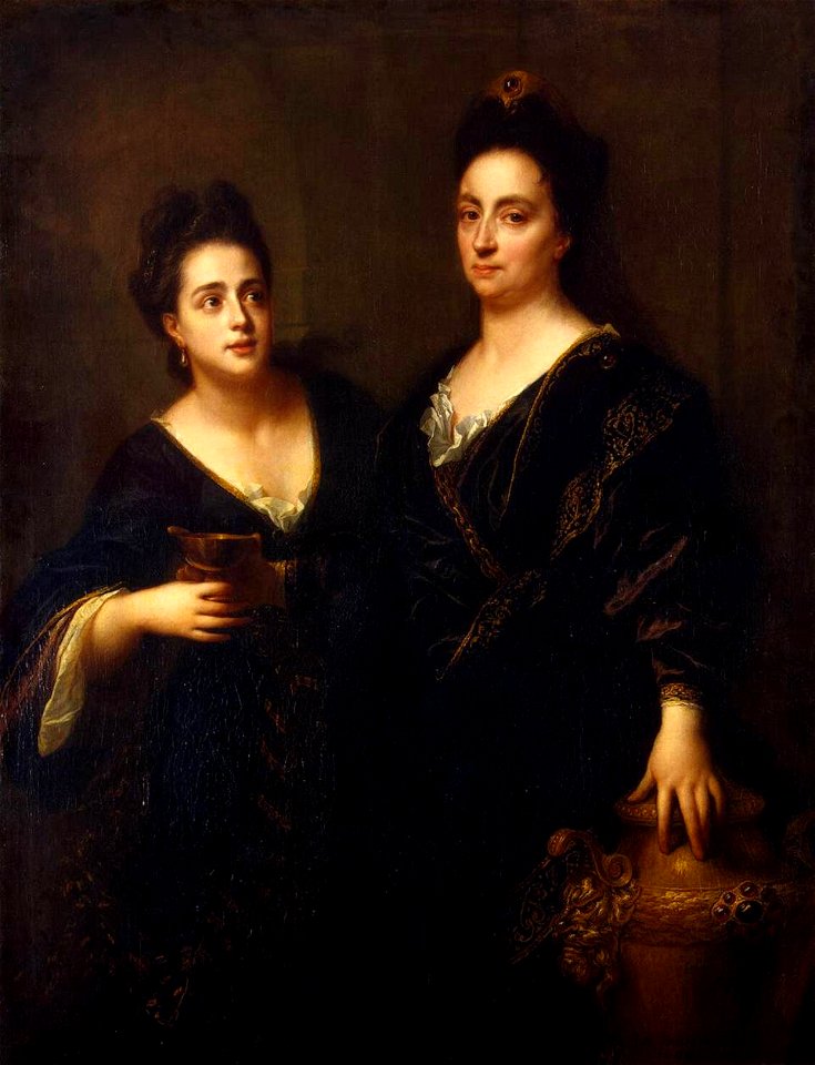 Jean-Baptiste Santerre - Two Actresses - WGA20816