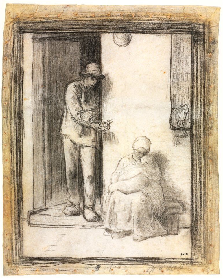 Jean-François Millet (French, 1814-1875) - The Sick Child - 1998.300 - Cleveland Museum of Art