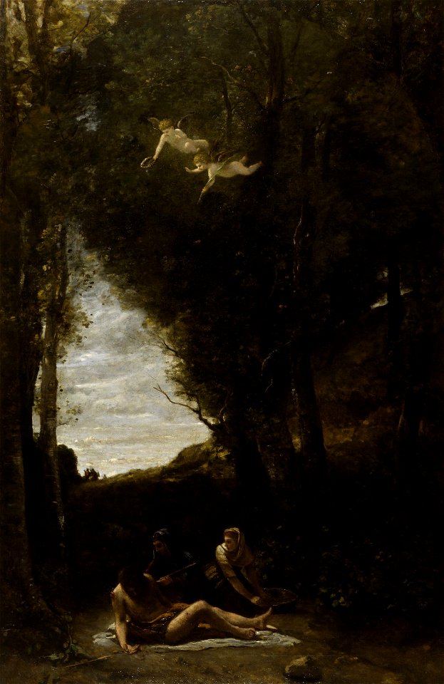 Jean-Baptiste-Camille Corot - St Sebastian Succoured by Holy Women - Walters 37192