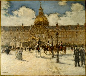 Jean-François Raffaëlli - Les Invalides - P2295 - Musée Carnavalet. Free illustration for personal and commercial use.
