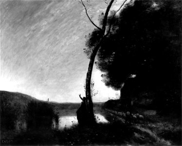 Jean-Baptiste-Camille Corot - The Evening Star - Walters 37154 (2). Free illustration for personal and commercial use.