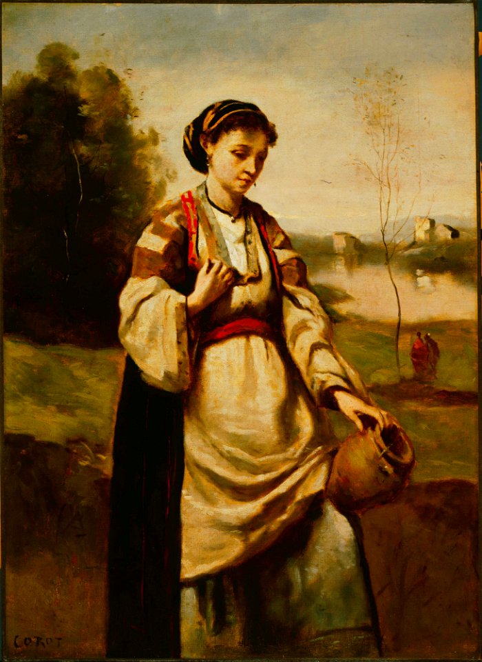 Jean-Baptiste-Camille Corot (attributed to) - Woman with Water Jar - Google Art Project