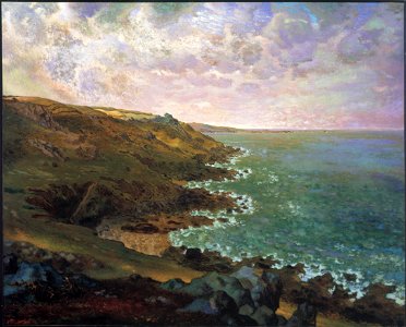 Jean-François Millet - Les falaises de Gréville (The Cliffs of Gréville) - 1919-7 - Albright–Knox Art Gallery. Free illustration for personal and commercial use.