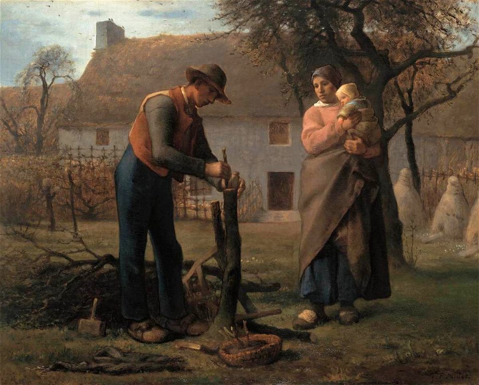 Jean-François Millet (II) - Farmer Inserting a Graft on a Tree - WGA15692