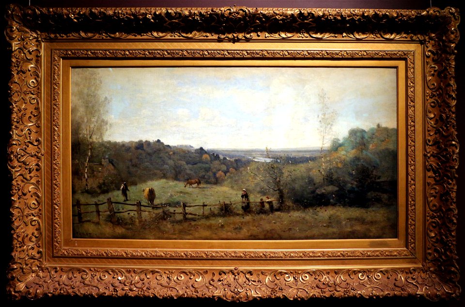Jean-baptiste-camille corot, le alture sopra sévres, pastorizia compresa, 1865-70 ca