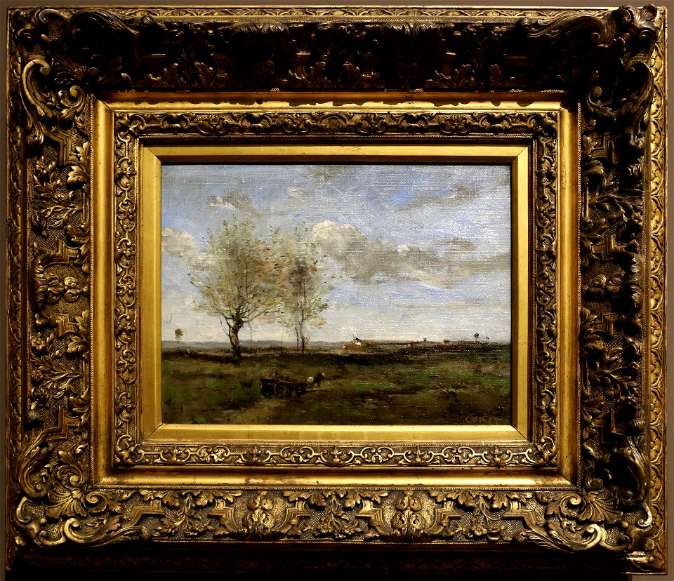 Jean-baptiste-camille corot, carrozza nelle pianure dell'artois, 1871