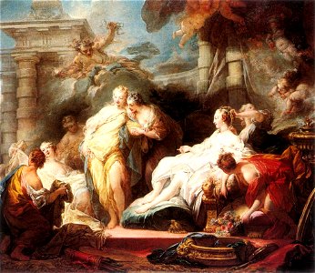 Jean-Honoré Fragonard - Psyche Showing Her Sisters Her Gifts from Cupid - WGA8050