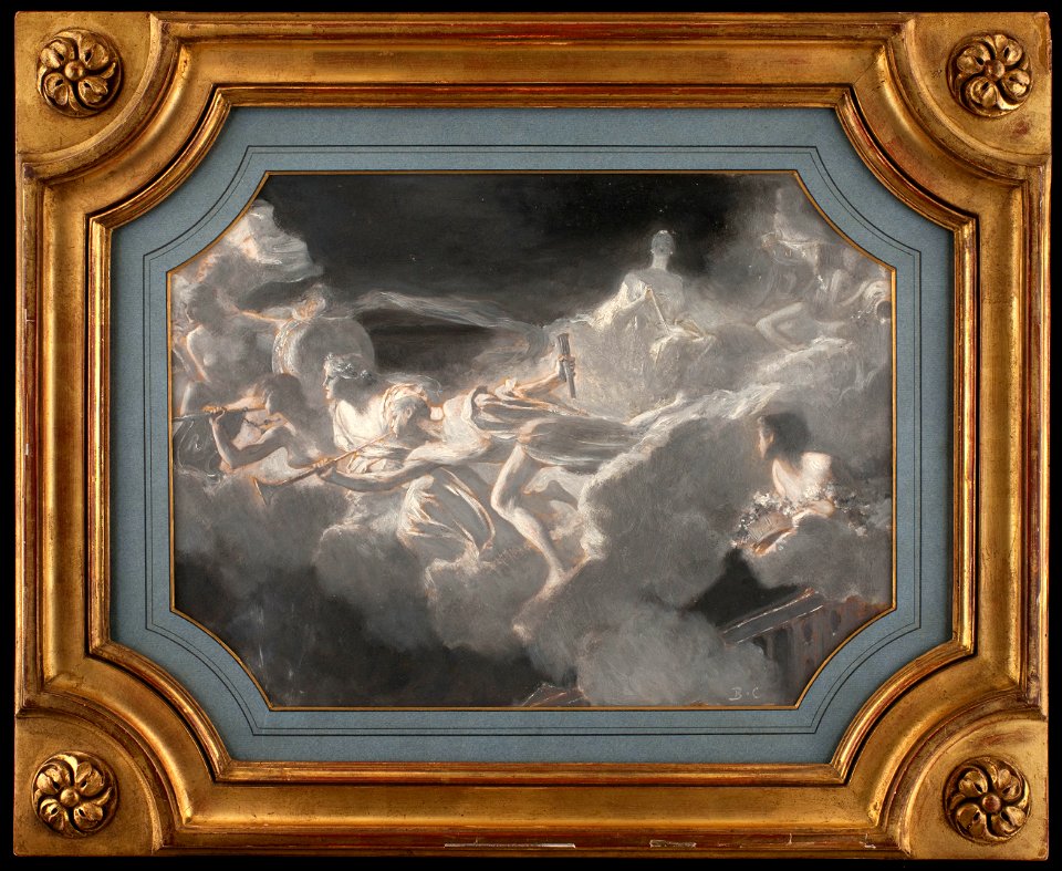 Jean-Joseph Benjamin-Constant - Esquisse pour l'Hôtel de Ville de Paris , La Ville de Paris conviant le monde à ses fêtes - PDUT2172 - Musée des Beaux-Arts de la ville de Paris