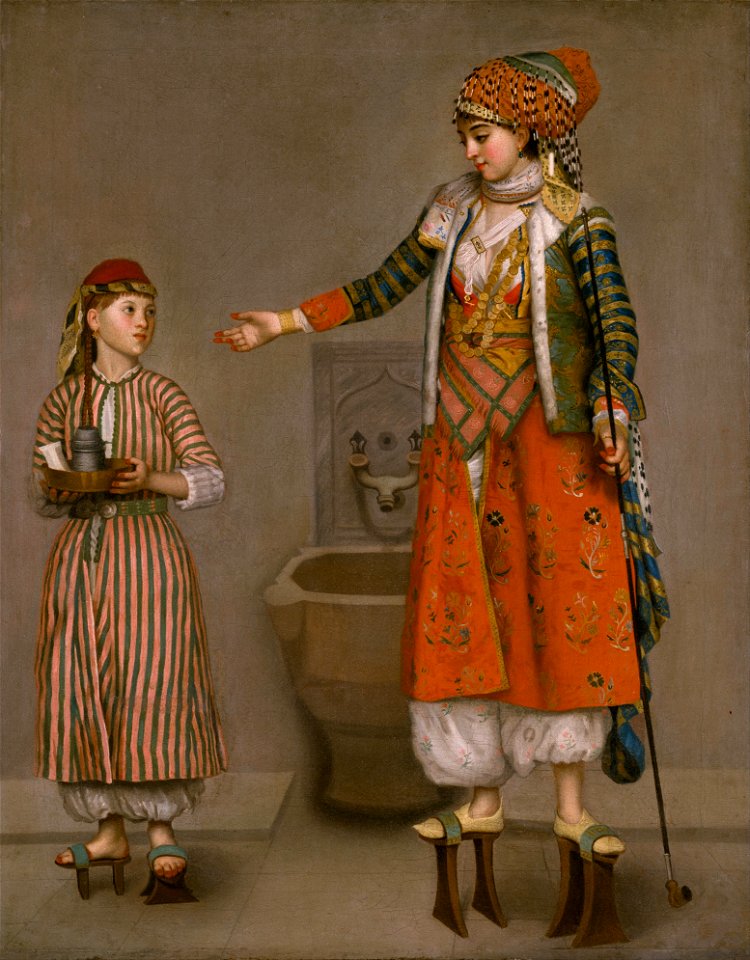 Jean-Etienne Liotard - A Lady in Turkish Dress and Her Servant - Google Art Project