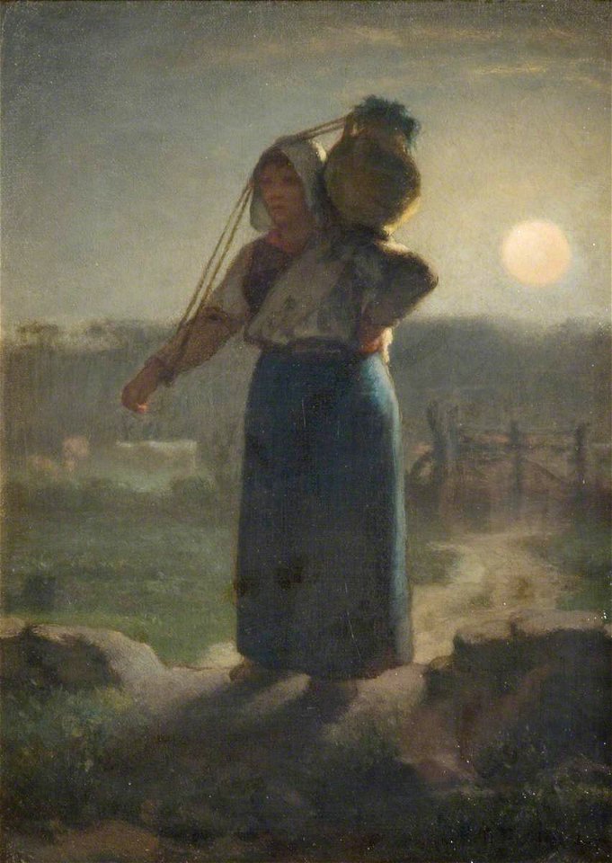 Jean-François Millet (1814-1875) - A Milkmaid - 77.1 - Barber Institute of Fine Arts