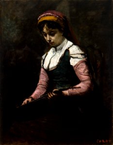 Jean-Baptiste-Camille Corot - Girl with Mandolin - 3-1939 - Saint Louis Art Museum