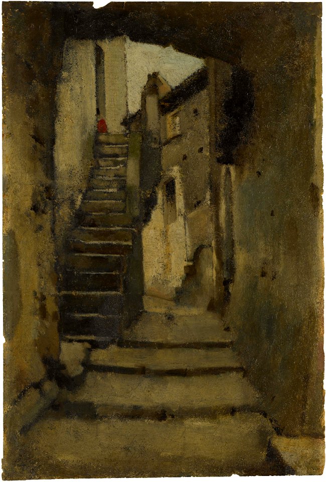 Jean-Jacques Henner - Escalier dans une ruelle à Rome - PPP174 - Musée des Beaux-Arts de la ville de Paris