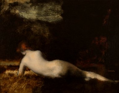 Jean-Jacques Henner - Nymphe couchée - PPP186 - Musée des Beaux-Arts de la ville de Paris. Free illustration for personal and commercial use.