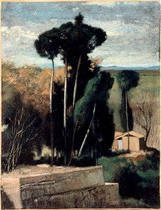 Jean-Jacques Henner - Paysage d'Italie. Pins parasols - PPP171 - Musée des Beaux-Arts de la ville de Paris