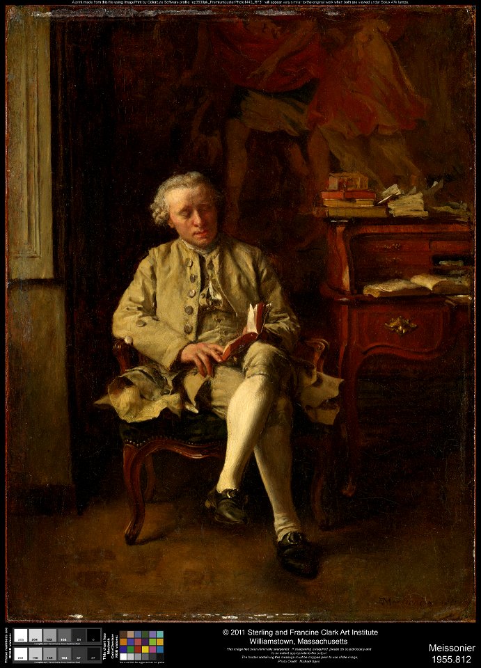 Jean-Louis-Ernest Meissonier - Man Reading - 1955.812 - Clark Art Institute