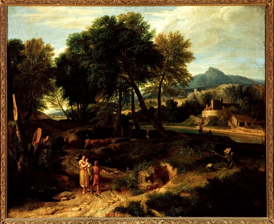 Jean-François (dit Francisque) Millet - Pastorale avec un jeune pâtre et une femme avec un enfant dans les bras - PDUT950 - Musée des Beaux-Arts de la ville de Paris
