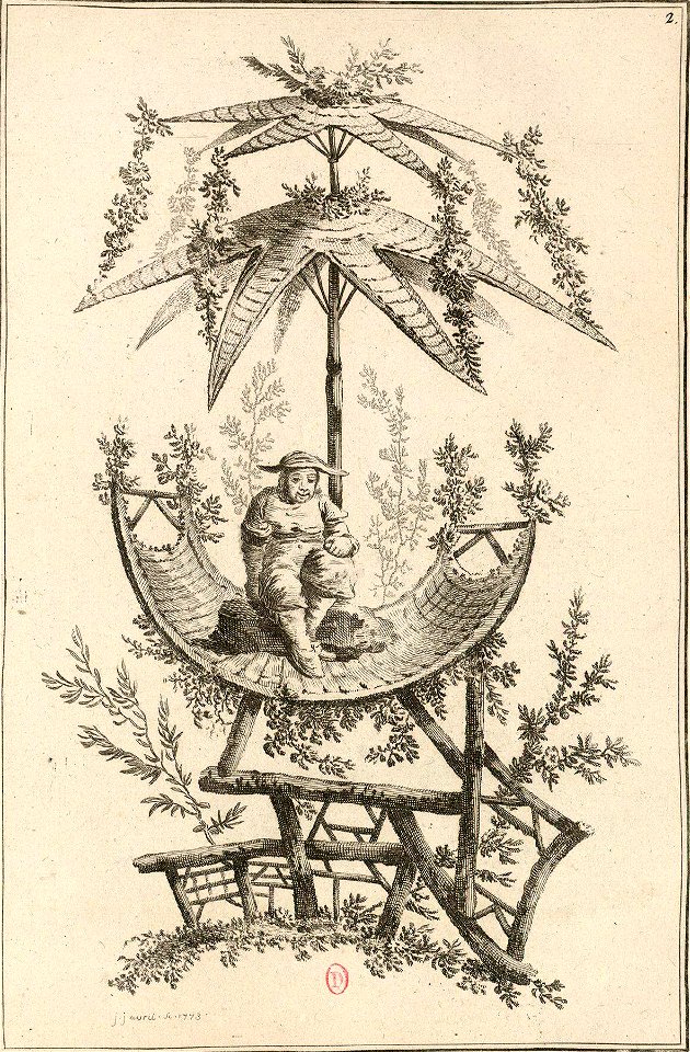 Jean-Jacques Avril Pillement - Parasols chinois 8
