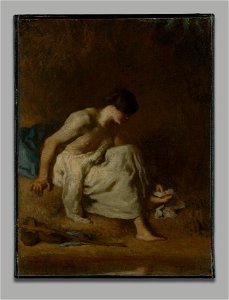 Jean-François Millet - The Bather - 1977.184 - Yale University Art Gallery. Free illustration for personal and commercial use.