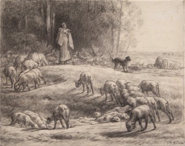 Jean-François Millet - The Shepherdess - Google Art Project